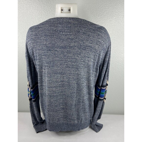 On The Byas Unisex Large Gray Sweater Aztec Southwestern Geometric Lightweight - Picture 5 of 6